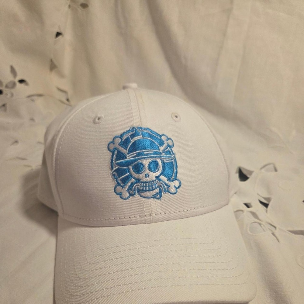 One Piece White Baseball Hat 9 Forty